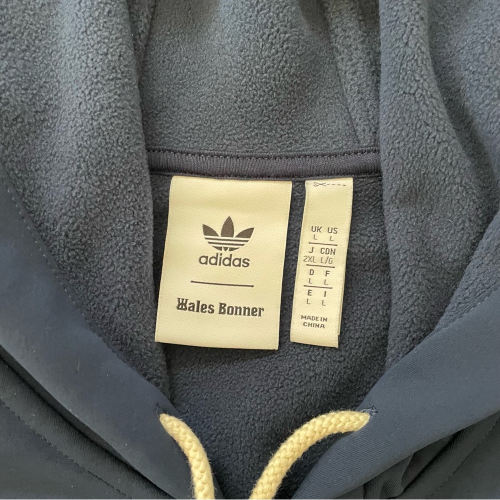 Adidas x Wales Bonner Unisex Track Jacket Collegiate Navy Full Zip Fleece Large - Picture 8 of 11